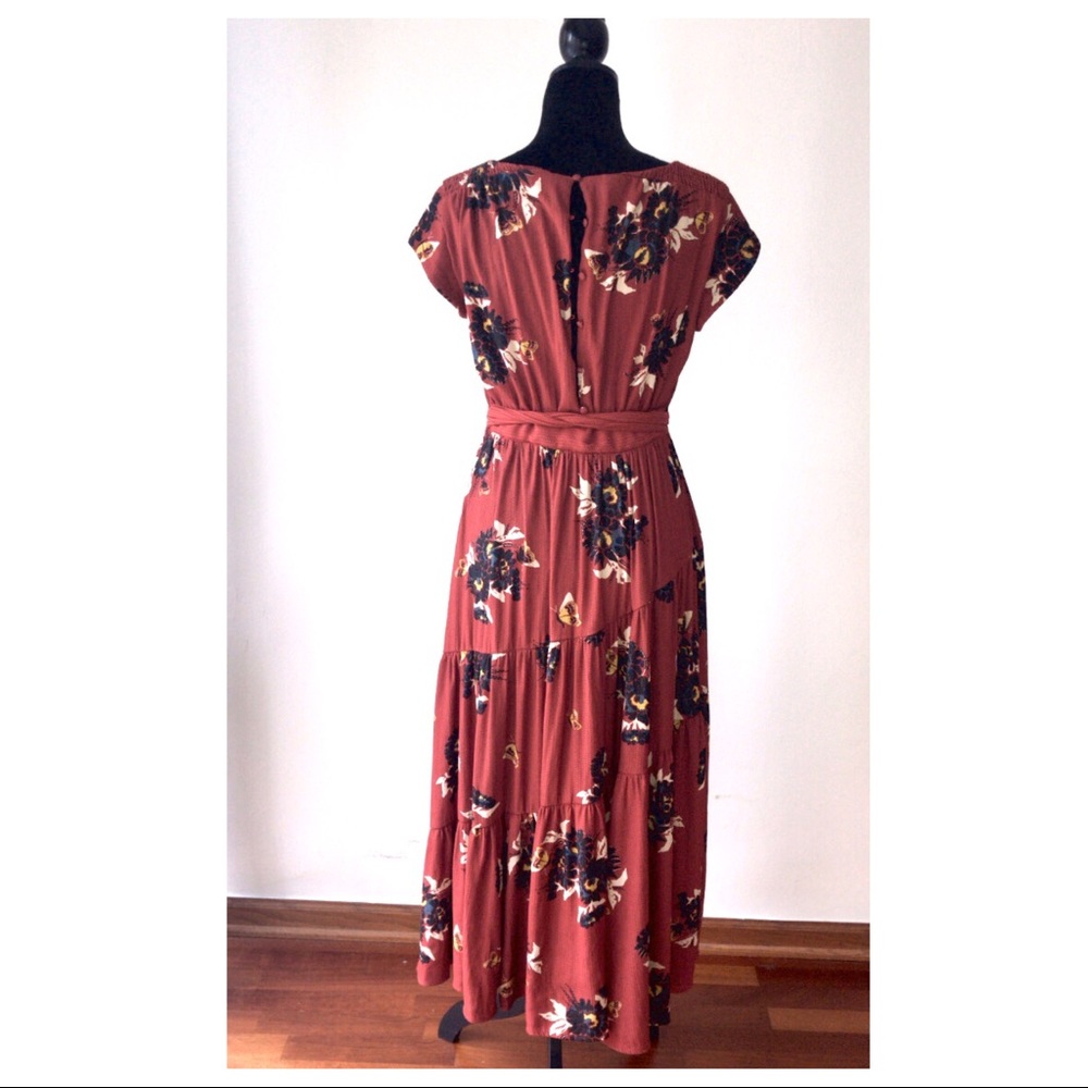 FREE PEOPLE FLORAL PRINT MIDI DRESS - Picture 6 of 8